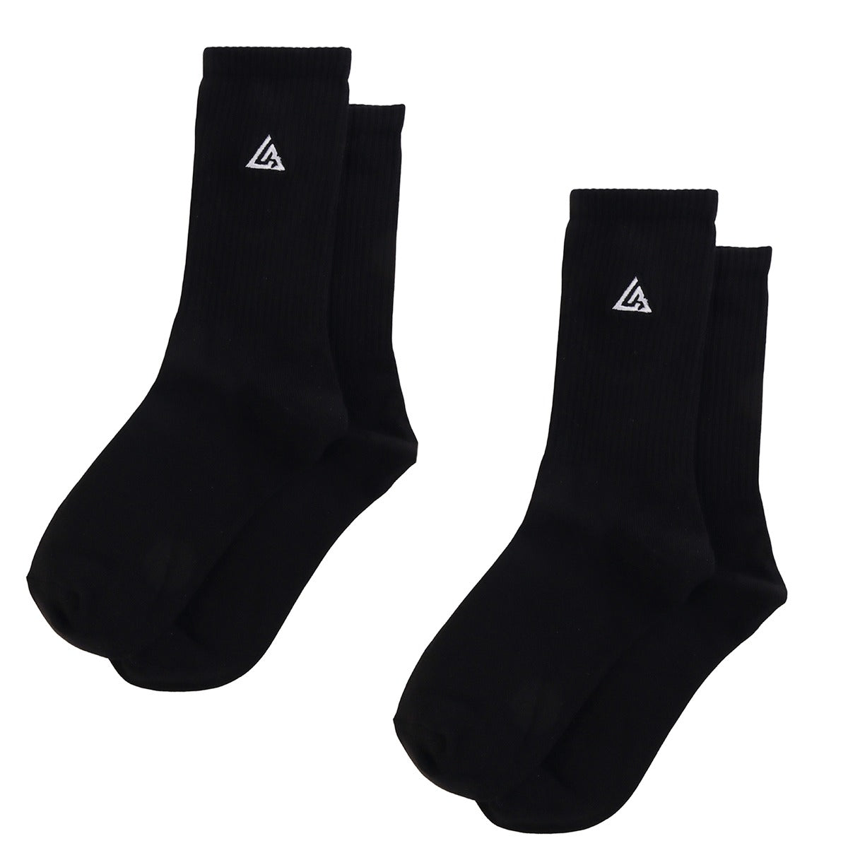 Meias Lowbank Essentials Preto com Logotipo Branco (Pack com 2 Pares)
