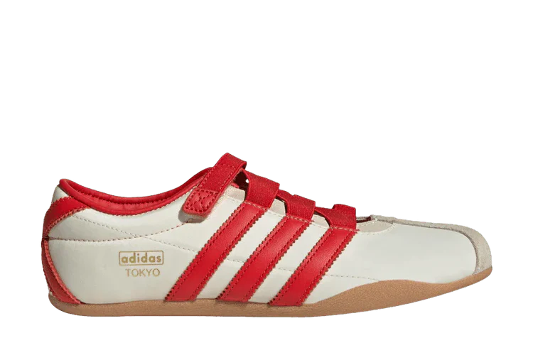 Adidas Tokyo Mary Jane Cream White Red Gold Metallic Creme